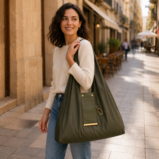 DÓBLALA | Bolsa plegable con llavero